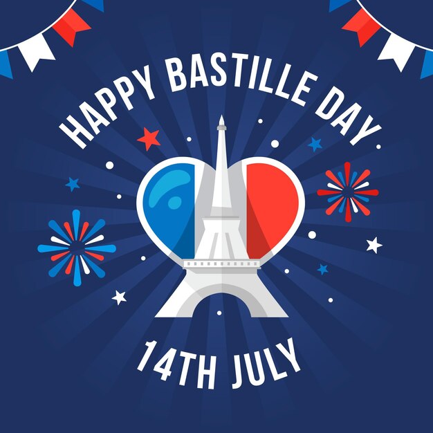 Illustration de jour plat bastille