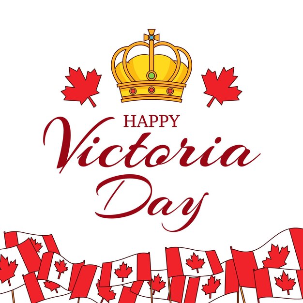 Illustration de jour de victoria canadienne dessiné à la main