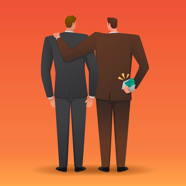 Vecteur gratuit illustration de la journée anti-corruption dégradée