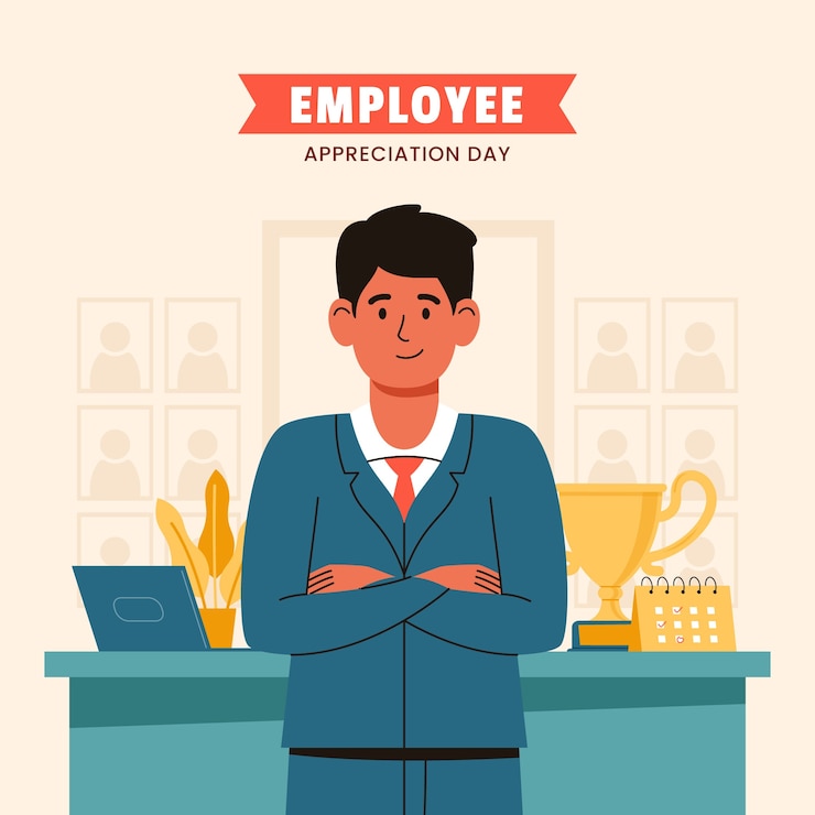 Vecteur gratuit illustration de la journée d'appréciation des employés.