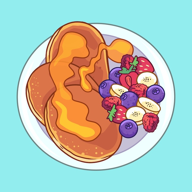 Vecteur gratuit illustration de la journée des crêpes dessinée à la main