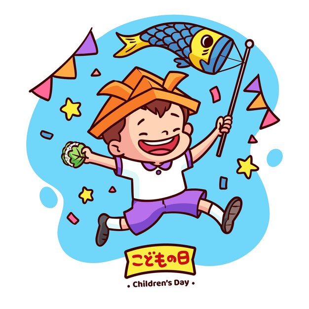 Illustration de la journée des enfants dessinés à la main