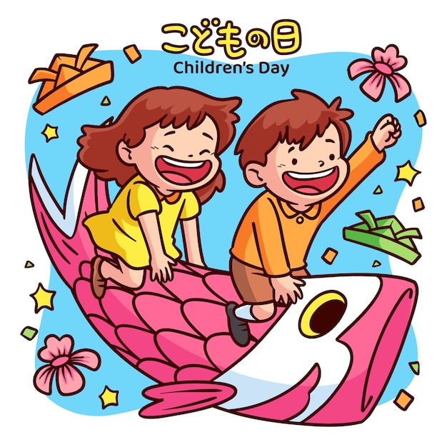 Illustration de la journée des enfants dessinés à la main