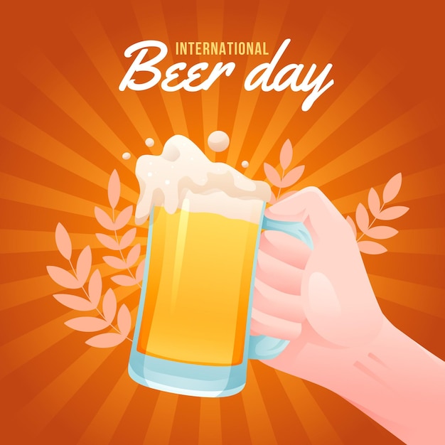 Illustration de la journée internationale de la bière dégradée