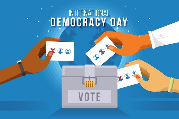 Vecteur gratuit illustration de la journée internationale de la démocratie