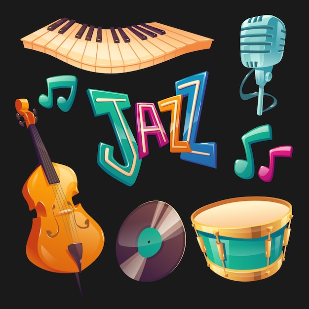 Vecteur gratuit illustration de la journée internationale du jazz plat