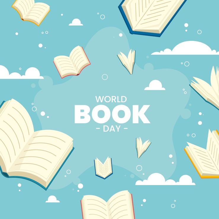 Vecteur gratuit illustration de la journée mondiale du livre plat