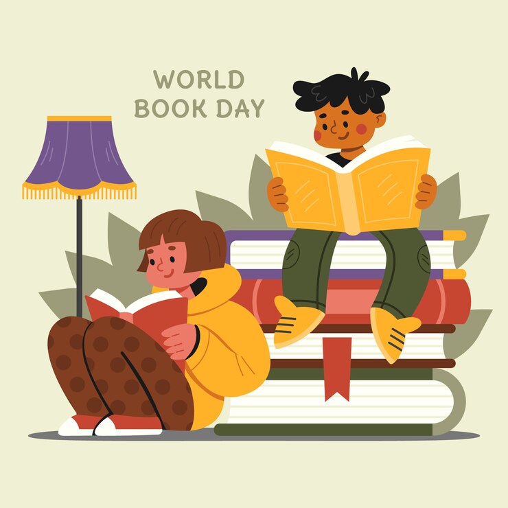 Vecteur gratuit illustration de la journée mondiale du livre plat