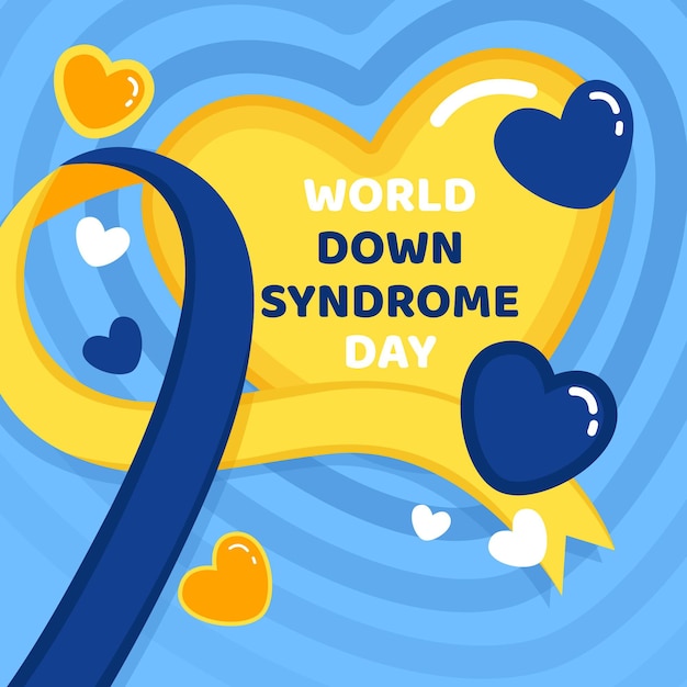 Vecteur gratuit illustration de la journée mondiale du syndrome de down