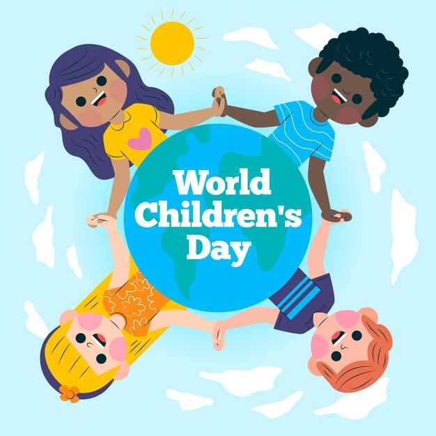Illustration de la journée mondiale des enfants