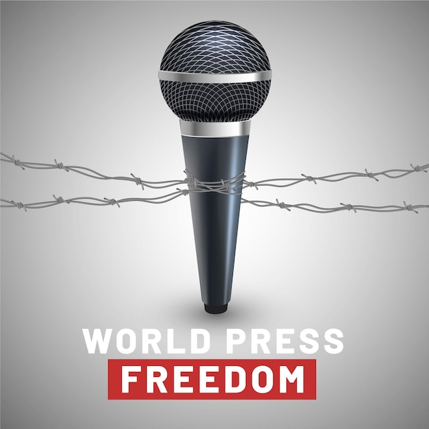 Vecteur gratuit illustration de la journée mondiale de la liberté de la presse dégradé