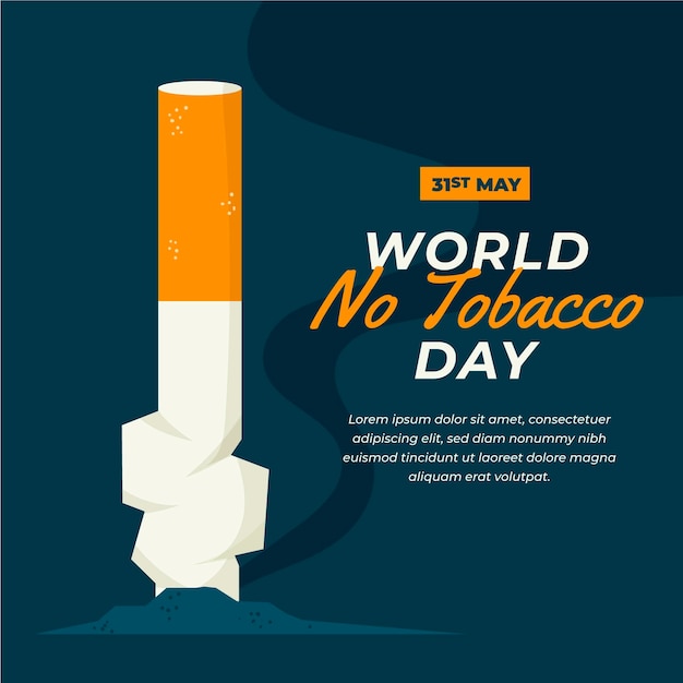 Vecteur gratuit illustration de la journée mondiale sans tabac dessinée à la main