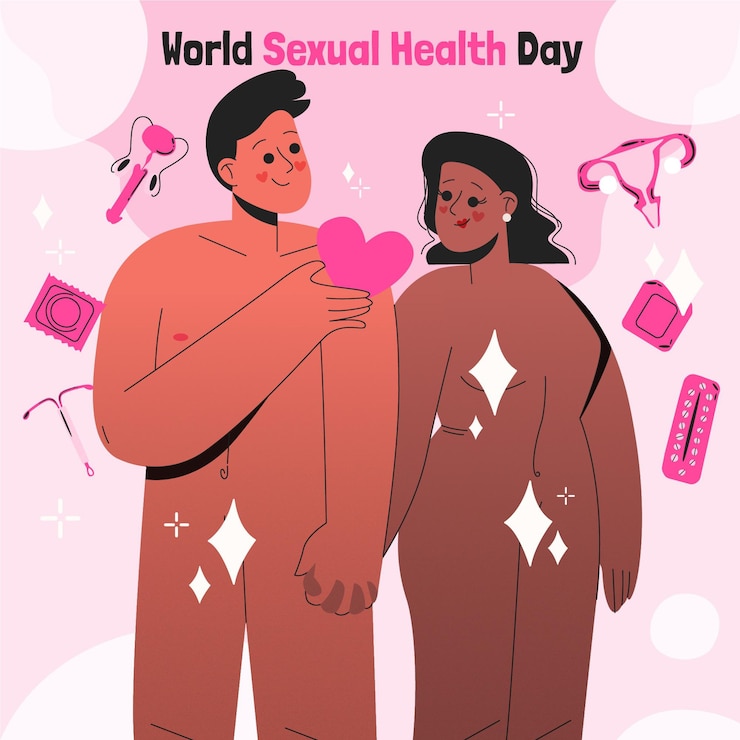 Vecteur gratuit illustration de la journée mondiale de la santé sexuelle dessinée à la main