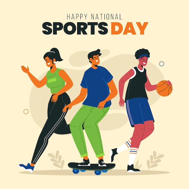 Illustration De La Journée Nationale Du Sport