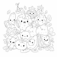 Vecteur gratuit illustration kawaii dessinée à la main