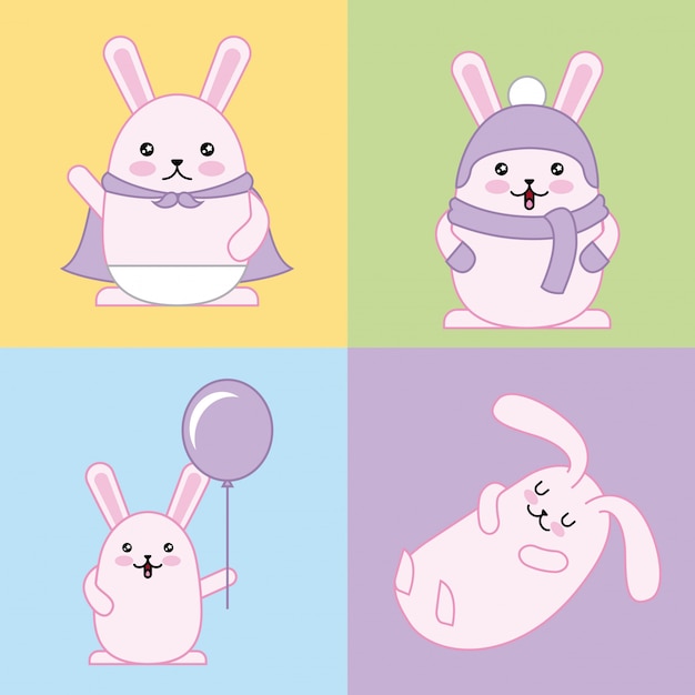 Illustration de kawaii jour de Pâques