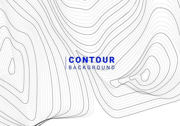 Illustration de la ligne de contour abstrait monochrome