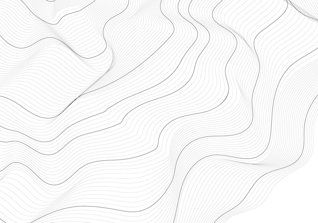 Vecteur gratuit illustration de la ligne de contour abstrait monochrome