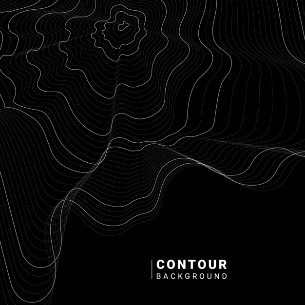 Illustration de la ligne de contour abstrait monochrome