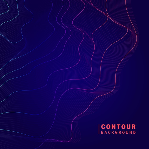 Vecteur gratuit illustration de lignes de contour abstraites colorées