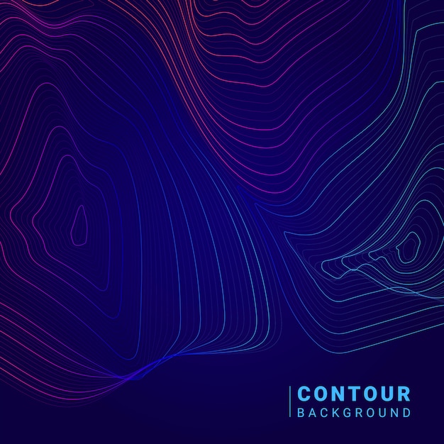 Illustration De Lignes De Contour Abstraites Colorées