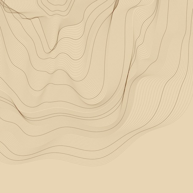 Vecteur gratuit illustration de lignes de contour abstraites marron