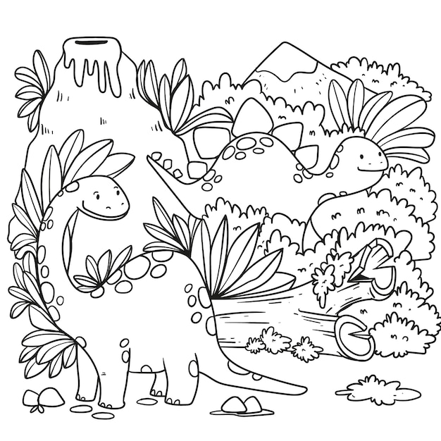 Images de Dinausore Coloriage – Téléchargement gratuit sur Freepik