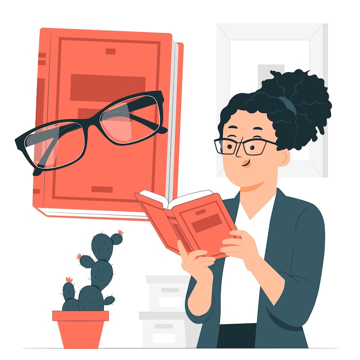 Vecteur gratuit illustration de livre de lecture