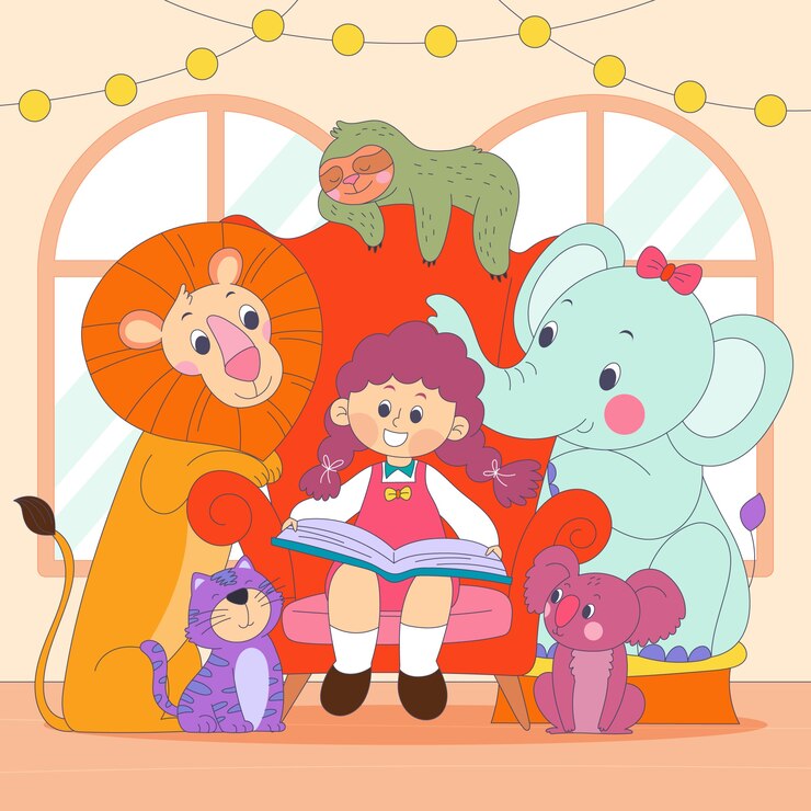 Vecteur gratuit illustration de livre pour enfants dessinés à la main