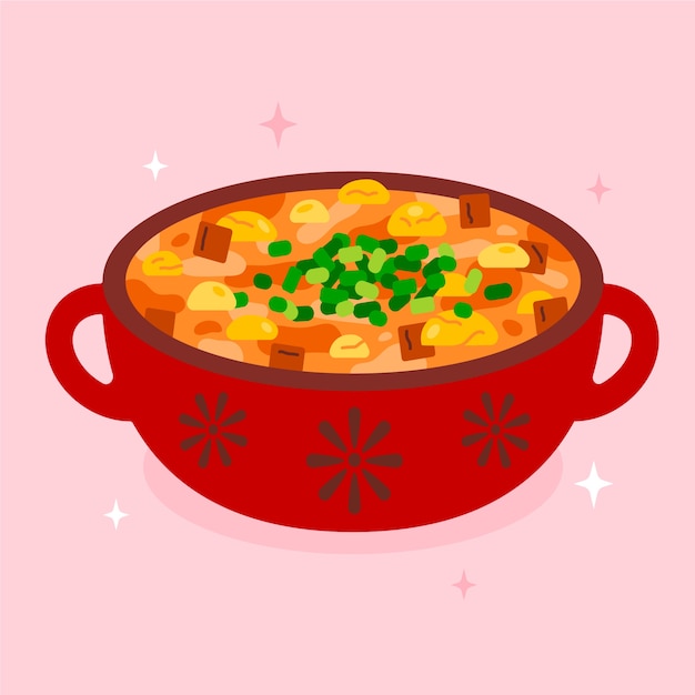 Vecteur gratuit illustration de locro traditionnelle nutritive