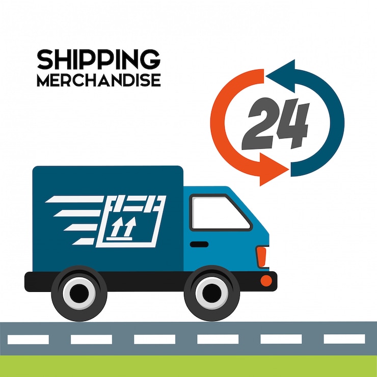 Vecteur gratuit illustration de la logistique d'expédition