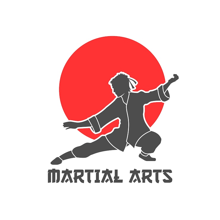 Vecteur gratuit illustration de logo d&#39;arts martiaux