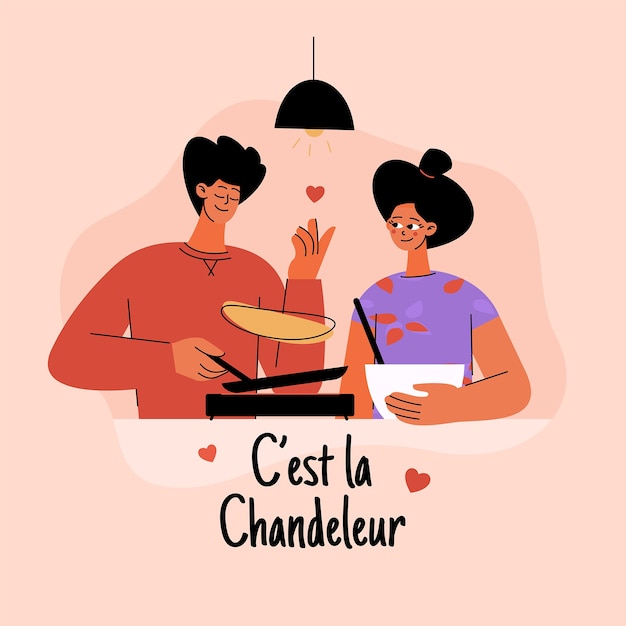 Vecteur gratuit illustration de lustre plat