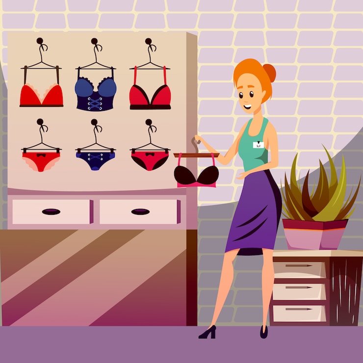 Vecteur gratuit illustration de magasin de vêtements modestes