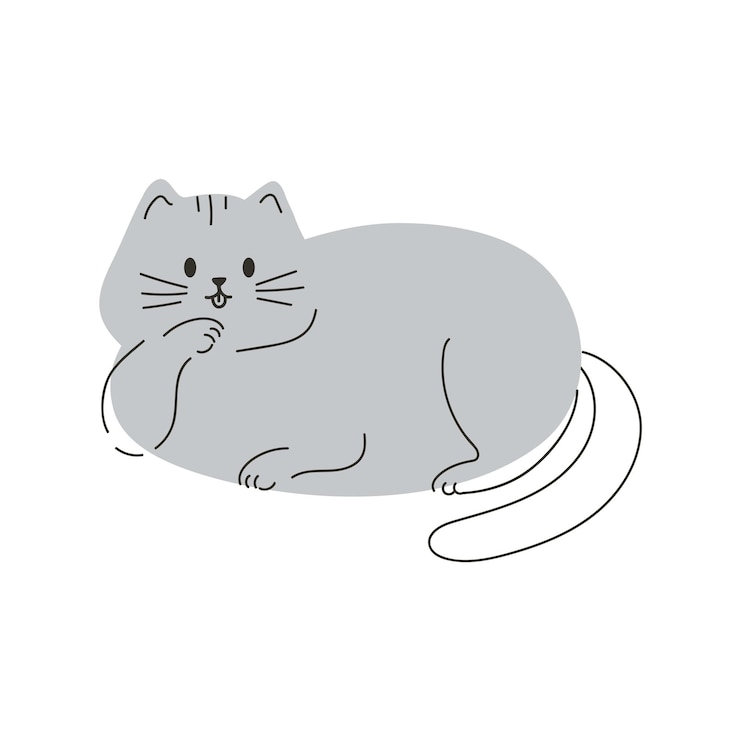 Vecteur gratuit l'illustration de la mascotte du chat