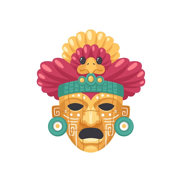 Illustration de masque de civilisation maya