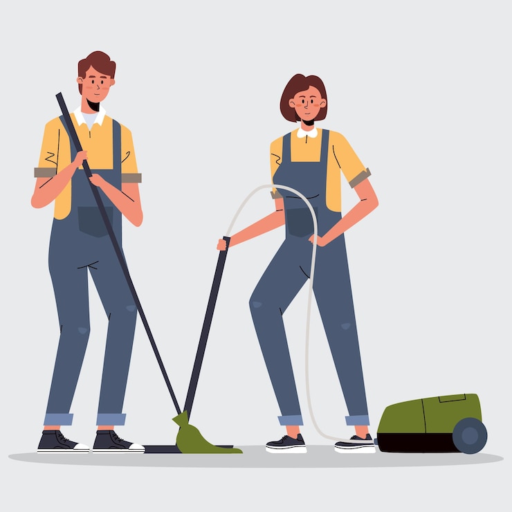 Vecteur gratuit illustration des métiers de la maison et de la rénovation
