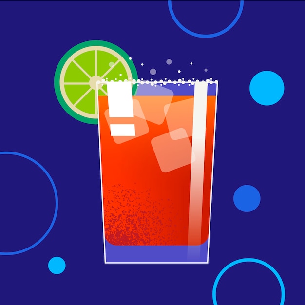 Vecteur gratuit illustration de michelada fraîche design plat