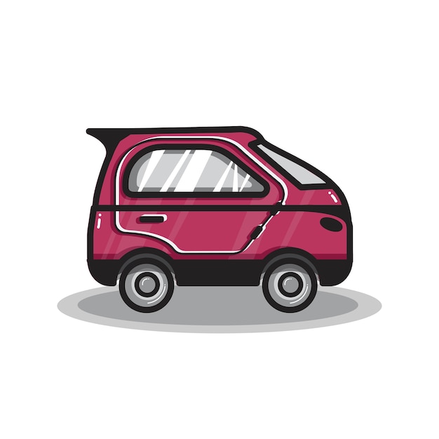 Illustration De Microcar Dessiné à La Main