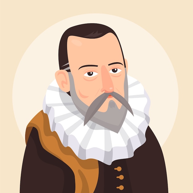 Vecteur gratuit illustration de miguel de cervantes dessinée à la main