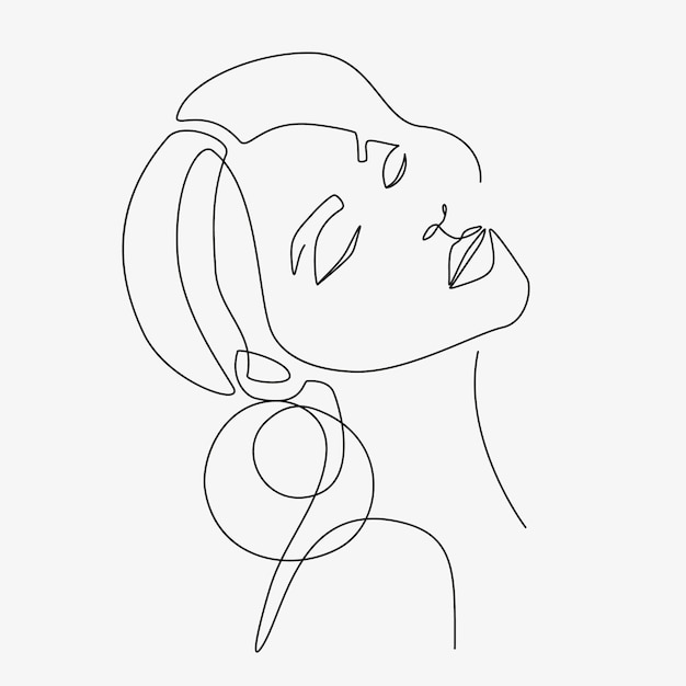 Illustration Minimale De Femme Dessin e  La Main Dessin  