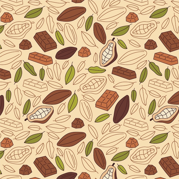 Illustration de modèle de chocolat dessiné à la main