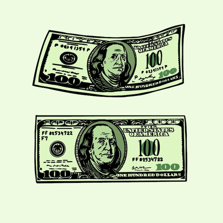 Vecteur gratuit illustration de monnaie de dessin animé dessinée à la main