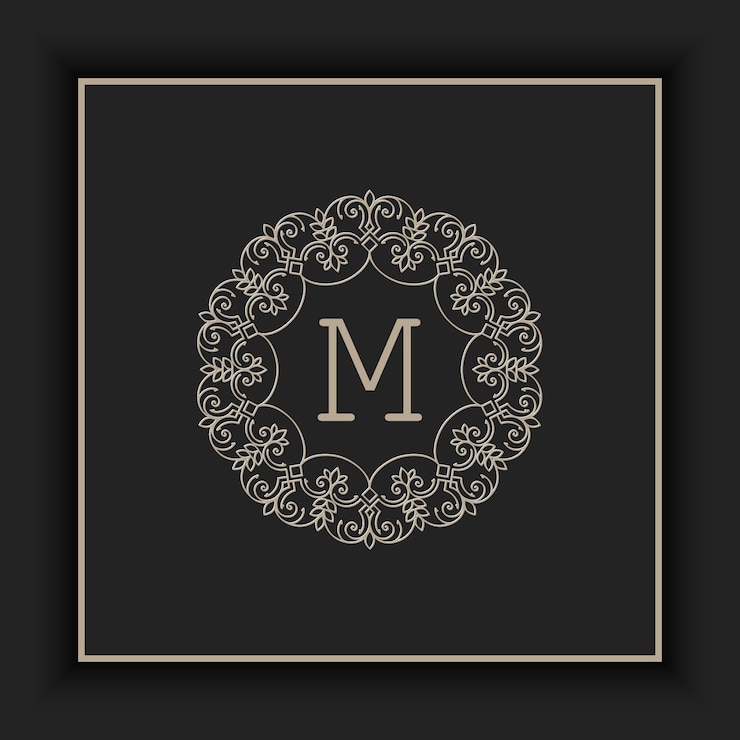 Vecteur gratuit illustration de monogramme ornemental abstrait