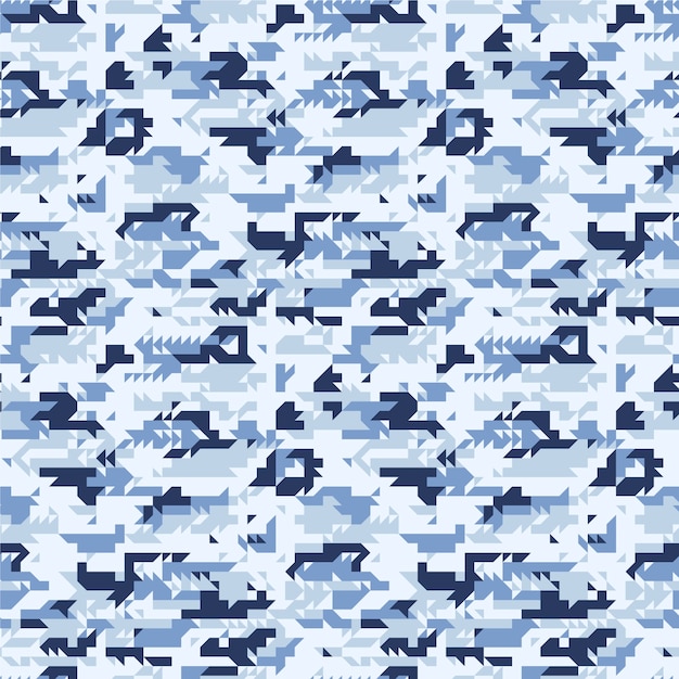 Illustration De Motif De Camouflage Numérique Dessiné à La Main