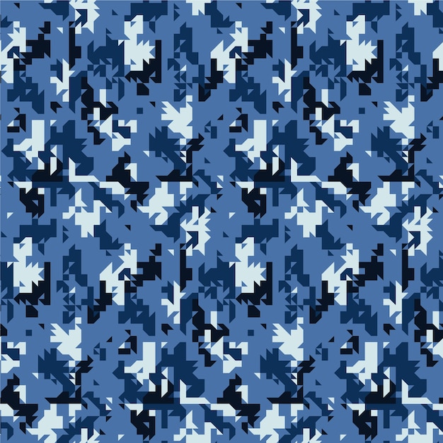 Illustration De Motif De Camouflage Numérique Dessiné à La Main