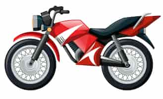 Vecteur gratuit illustration de moto en couleur rouge