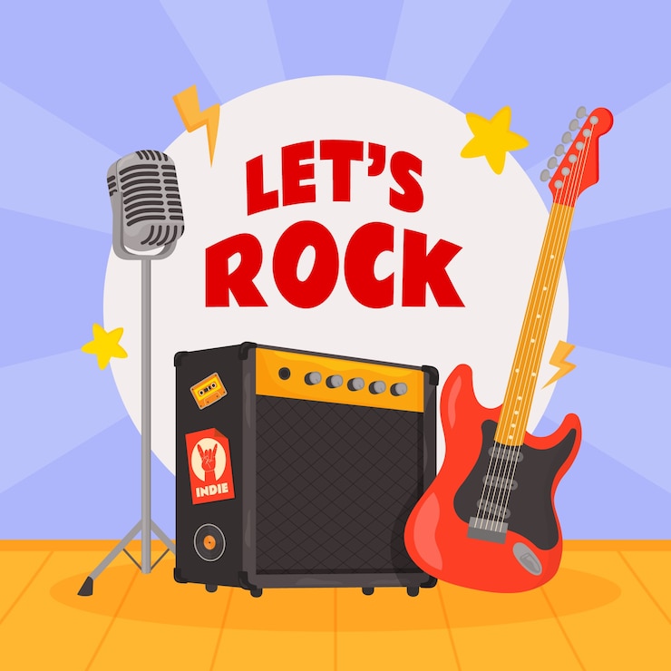 Vecteur gratuit illustration de musique indie dessinée à la main