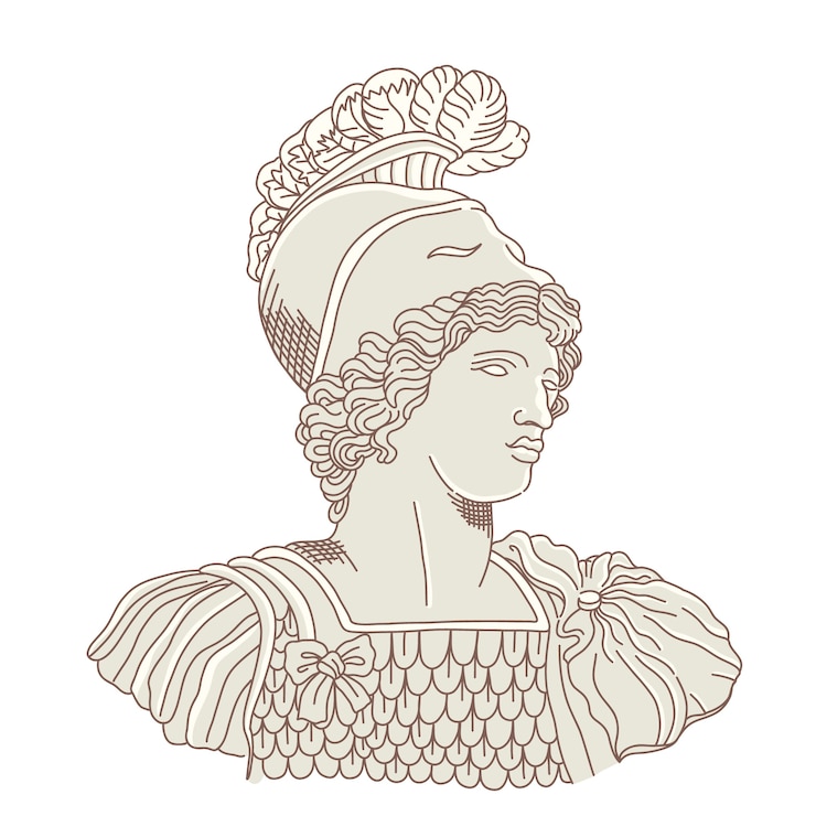 Vecteur gratuit illustration de la mythologie grecque dessinée à la main