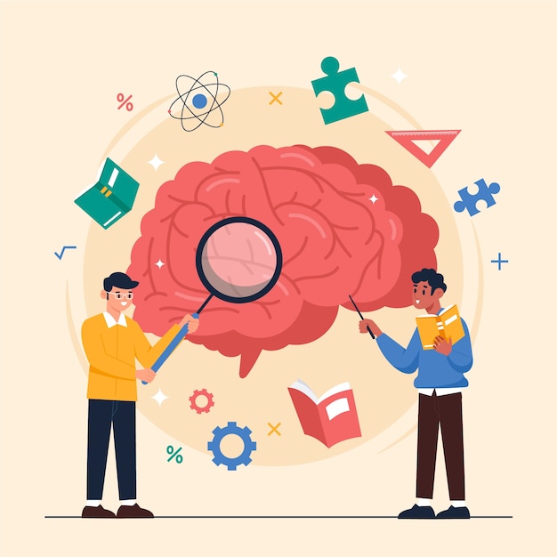 Illustration De Neuroéducation Dessinée à La Main